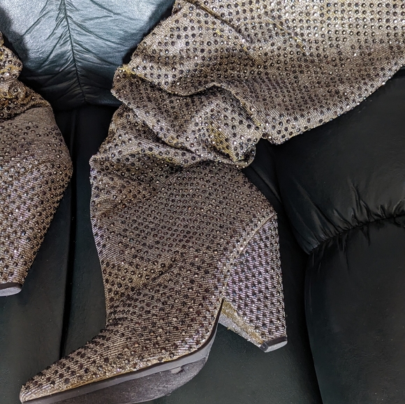 LADIES SEXY BLING BOOTS - Picture 2 of 4